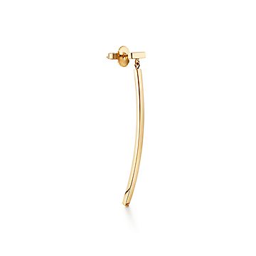 【美品】TIFFANY ティファニー Tバー ピアス 18K ゴールド 片耳用No4228