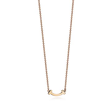 ティファニー T スマイル ペンダント ミニ 18k ローズゴールド Tiffany Co