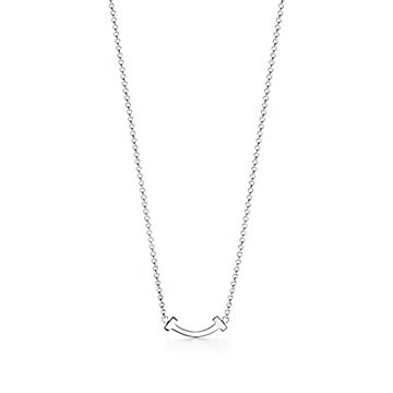 ティファニー T スマイル ペンダント ミニ 18k ホワイトゴールド Tiffany Co ティファニー T スマイル ペンダント ミニ 18k ホワイトゴールド Tiffany Co