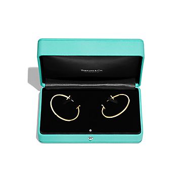 ティファニー T ワイヤー フープ ピアス18K イエローゴールド ティファニー T ワイヤー フープ ピアス18K イエローゴールド