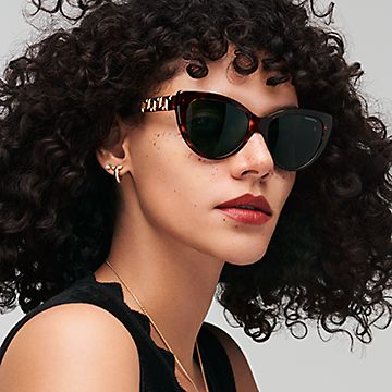い*】様 ティファニー　ダークレッドサングラス ティファニー T サングラス トータス アセテート ブラウン