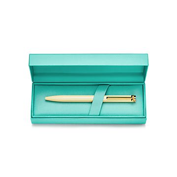 ティファニー T ボールペン ブラス イエロー ダイヤモンド カラー ラッカー仕上げ | Tiffany & Co.