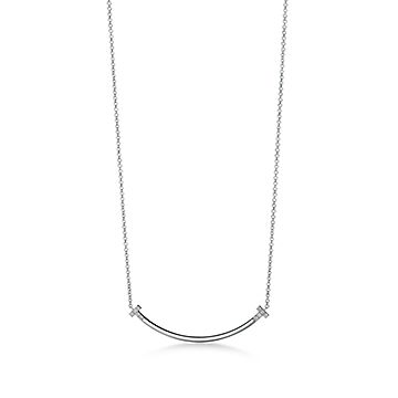 ティファニー T スマイル ペンダント ダイヤモンド ホワイトゴールド  