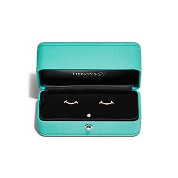 ティファニー T スマイル ピアス ダイヤモンド ローズゴールド（ミニ