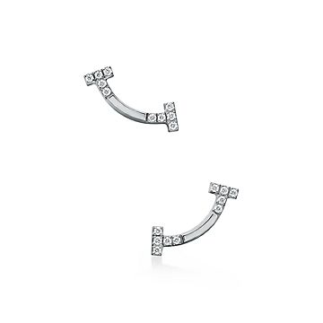 Tiffany&Co. Tsmile Tスマイル ピアス ティファニー T スマイル ピアス ダイヤモンド ホワイトゴールド