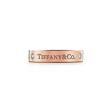 T&CO. バンドリング ダイヤモンド 18Kローズゴールド 4MM | Tiffany & Co.