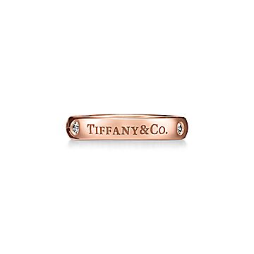 T&CO.® バンド リング ダイヤモンド ローズゴールド | Tiffany & Co