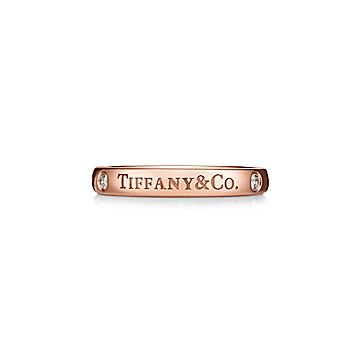 T&CO.® バンド リング ダイヤモンド ローズゴールド | Tiffany & Co