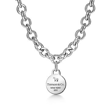 The Return to Tiffany x Beyonce Collection Round Tag Necklace in Silver Tiffany Co. US