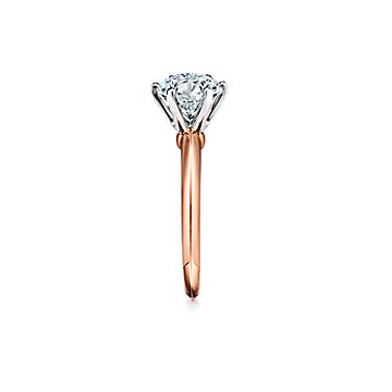 rose gold diamond engagement rings tiffany