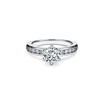 Tiffany & Company Platinum and Diamond Engagement Ring size 5.5 - Diamond  Exchange USA