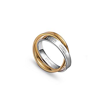 Tiffany 1837™ interlocking circles ring in sterling silver and 18k gold