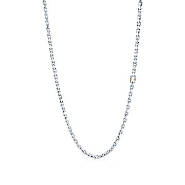 Tiffany 1837™ Makers Chain Necklace in Sterling Silver and 18k Gold, 24