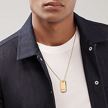 Tiffany 1837® Makers I.D. tag pendant in 18k gold, 24
