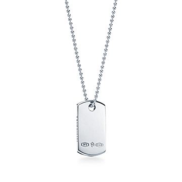 Mens tag outlet necklace