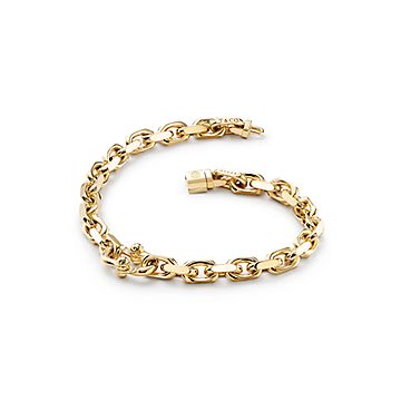 Tiffany 1837™ Makers narrow chain bracelet in 18k gold, medium 
