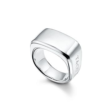 Tiffany 1837® Makers signet ring in sterling silver, 12 mm wide 