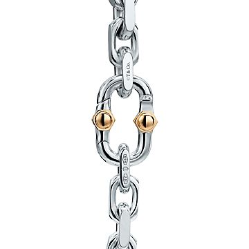 Tiffany 1837™ Makers wide chain bracelet in silver and 18k gold