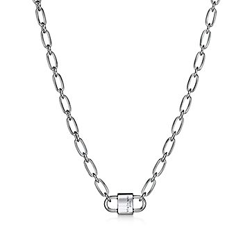 Tiffany 1837™ Small Double Lock Necklace in Sterling Silver