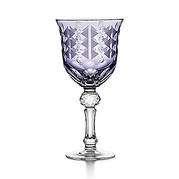 Tiffany Berries Red Wine Glass in Amethyst Purple Lead Crystal, Size: 11.5 in.