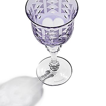 Tall Vertical Ribbed Drinking Glasses in Amethyst Purple Tall Beer