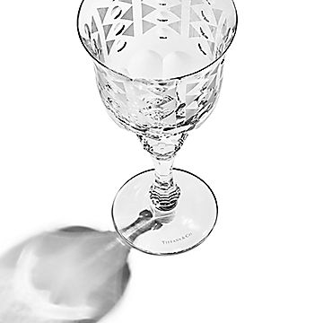 Tiffany Berries Red Wine Glass in Clear Lead Crystal