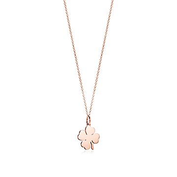 Tiffany Charms Four Leaf Clover Charm In 18k Rose Gold Co - Rose Gold Four Leaf Clover Pendant Tiffany Charms Four Leaf Clover Charm In 18k Rose Gold Co - Rose Gold Four Leaf Clover Pendant