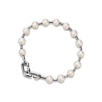 sterling silver freshwater pearl bracelet