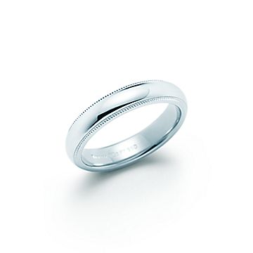 Obruchalnoe Kolco Tiffany Classic Milgrejn Platina Shirina 4 Mm Tiffany Co