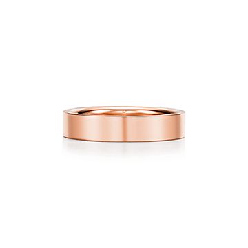 TIFFANY & CO. バンドリング 18Kローズゴールド 幅 4MM