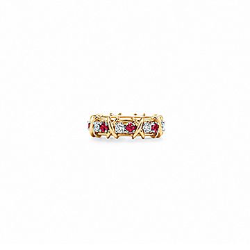 Tiffany Co Schlumberger 16 ストーン リング ダイヤモンド ルビー Tiffany Co