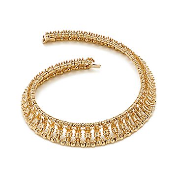 tiffany gold choker necklace