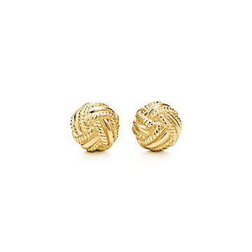 tiffany knot earrings gold