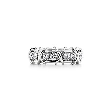 Tiffany & Co Schlumberger Sixteen Stone Platinum & 1.14ct Diamonds Rin –  Foxhills Jewellers Ltd