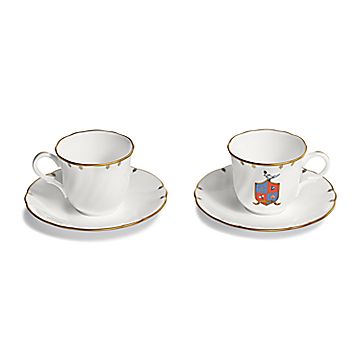 Personalized Pretty Espresso Cup and Saucer Set – CharlaNotes