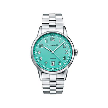 Tiffany CT60® 3-Hand 40 mm watch in Stainless Steel with a Tiffany 