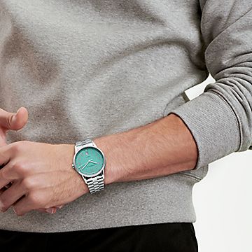 Tiffany CT60® 3-Hand 40 mm watch in Stainless Steel with a
