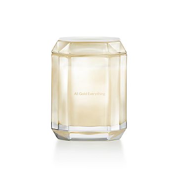 Tiffany Facets All Gold Everything Candle in Yellow Diamond-colored Glass |  Tiffany & Co. US