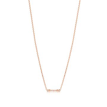 Tiffany diamond sale bar necklace