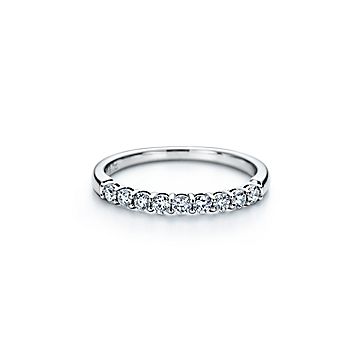 Tiffany Forever Band Ring in Platinum with a Half-circle of