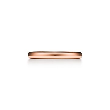 Tiffany Forever Wedding Band Ring in Rose Gold, 2.5 mm Wide