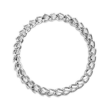 Tiffany Forge Large Link Necklace in High- polished Sterling