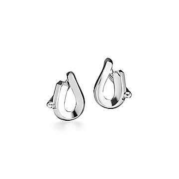 Balenciaga Heart Padlock Hoop Earrings