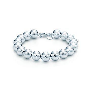 tiffany silver bead earrings