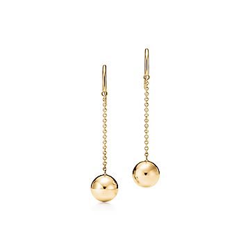 Tiffany gold ball earrings sale