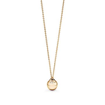 Tiffany and co ball chain outlet necklace