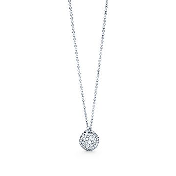 tiffany diamond ball necklace