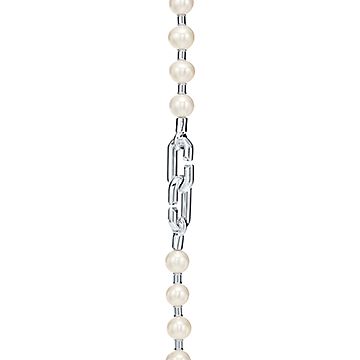 Tiffany Hardwear Freshwater Pearl Necklace in Sterling Silver, Size: 16 in.