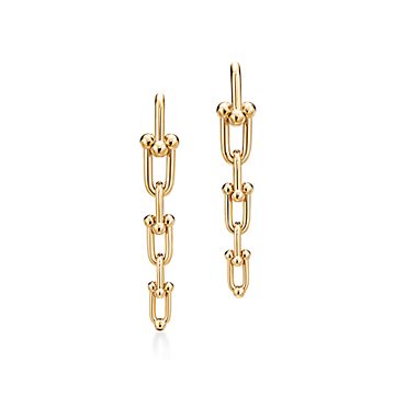 Tiffany HardWear graduated link earrings in 18k gold. | Tiffany & Co.