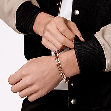 Tiffany HardWear Large Link Bracelet in Rose Gold | Tiffany & Co. US